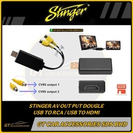 STINGER DOUGLE AV OUTPUT USB TO RCA / USB TO HDMI DAPTER FOR CAR ANDROID PLAYER AV-OUT TO ANY HEADRE