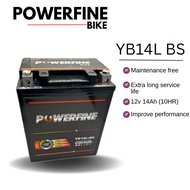 YB14L-BS YB14 POWERFINE BATTERY CB1000 CB1100 F CX650 KZ1000 ZX750 F VN700 A CBX750P FJ1100 Old Vulc