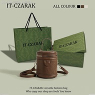 ZaraRatio กระเป๋ากระเป๋าทรงถังทรงกระบอกแท้คุณภาพสูง,กระเป๋าผู้หญิง2023ใหม่กระเป๋าหิ้วยอดนิยม