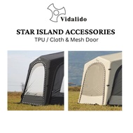 VIDALIDO Star Island Hexagonal Air Dome Accessories TPU Door Cloth Mesh Door