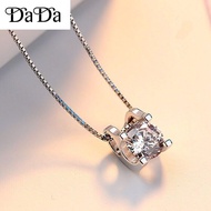 Original 925 sterling silver necklace four claw female single diamond pendant wedding clavicle chain