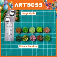 Color Ball Tree Shrubs Mockup Miniature Foliage Diorama Color Ball Bushe Tree Terrarium - S0075