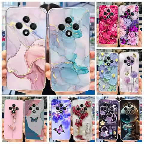 For Oppo Reno 12F 4G Case Reno12 F 5G 2024 Shockproof Cover Fashion Marble Soft Clear Silicone Phone