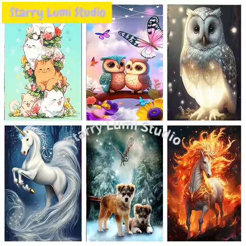 DIY Personalized Cute Animal Photo Custom Diamond Painting, Adult Beginner 5D Diamond Painting, DIY 