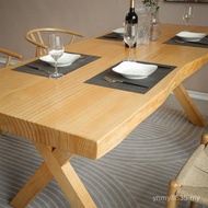 Nordic Solid Wood Dining Table Chair Combination Rectangular Household Small Apartment Lonely Style 