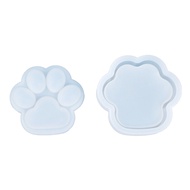 1 Set Cat Paw Storage Box Crystal Epoxy Resin Mold Handmade Jewelry Container Case Silicone Mould DIY Crafts Tool