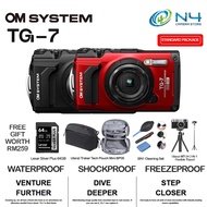 Olympus OM SYSTEM Tough TG-7 / TG7 Digital Camera (Black/Red)
