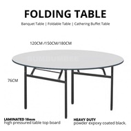 Foldable Round Table | Round Banquet Table 4ft/5ft/6ft | Round Folding Table | Round foldable table 