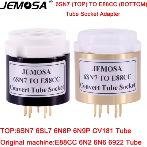 1PC Vacuum Tube Adapter Socket 6SL7 6N8P 6SN7 TO ECC88 E88CC 6DJ8 6922 Tube Amplifier Convert Socket