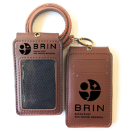 BRIN : Badan Riset dan Inovasi Nasional Lanyard Id Card Holder Kulit Sintetis Premium Magnet Single