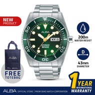 Jam Tangan Pria Alba Automatic AL4287 Stainless Steel Original