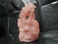 清 珍 退 坑 粉晶 龍吐珠 巨龍 龍珠 天然 水晶 7.5吋高