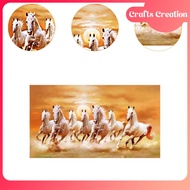 Crafts Creation Seven Horses Picture Canvas Print 7 Running Horses Wall Art for Wall Office