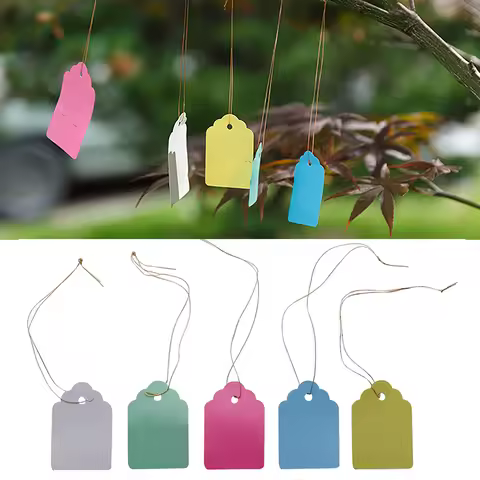 60Pcs Hanging Plant Marker DIY Seedling Labels 3.5x5cm 5x6.9cm Garden Flower Pot Vegetable PVC Tag T