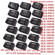 HLK-PM01 PM03 PM09 PM12 PM15 PM24 3M03B 3M05B 3M09B 3M12B 3M24B 3W AC-DC 220V to 3.3V/5V/9V/12V/15V/