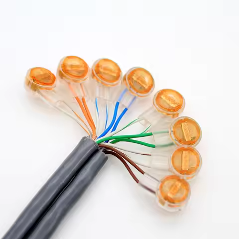 100PCS UY1 UY2 UY Connector Wire Splice K1 K2 K3Connector RJ45 Wiring Ethernet Telephone Cable Cord 