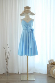 藍色長洋裝 伴娘服 新娘禮服 宴會禮服