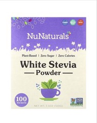 NuNaturals 白色甜菊糖粉 100包裝