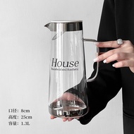 Transparent Juice Pitcher Cold Water Pitcher Beverage Pitcher High Borosilicate Glass Cold Water Pit