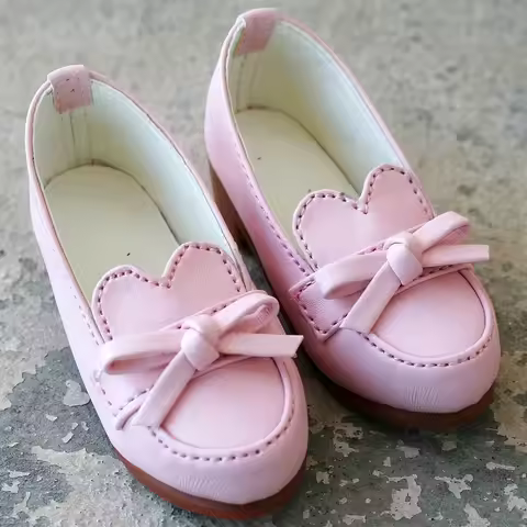 Wamami 122# Pink Bow Cute 1/4 MSD 1/3 DZ SD AOD BJD Dollfie Synthetic Leather Shoes