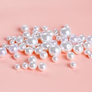 Handmade imitation pearl beads with piercing holes, plastic pearl beads, imitation pearl beads