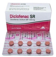 Diclofenac SR Diclofenac Sodium BP 100 mg 10x10 Tablets Pain Relief & Fever Medicine