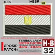 FL-32 PATCH EMBROIDERY LOGO H-B32 EGYPT FLAG/ FLAG
