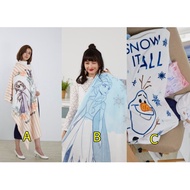 7-11 Frozen Dual-Use Large Blanket Towel elsa Snow Treasure ANNA
