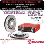 BREMBO GENUINE DISC ROTOR (FRONT) FOR TOYOTA ESTIMA [ACR50, GSR50] '06-19YR / RAV4 [ZSA44, ALA40, AL