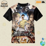 CHILDREN'S T-SHIRTS TOPS BOYS GIRLS ATTACK ON TITAN V1 AOT 3D CHILDREN'S T-SHIRTS
