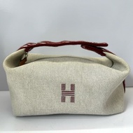 HERMES 愛馬仕 BRIT A CANVAS POUCH 帆布包 飯盒包