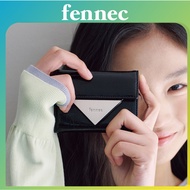 [fennec] Crinkle Triangle Doco Wallet | Mini Card & Coin Pouch