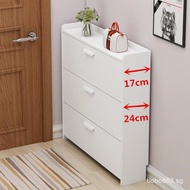 [48H Shipping] Ultra-Thin Tilting Shoe Cabinet Rack17cm cm Narrow Lobby Simple and Economical Home W