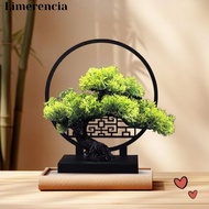 LIMERENCIA Artificial Potted Pine Tree, Pine Tree Branches Plant Leaves Plastic Flowers,  Fake Trees
