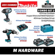 Makita 40Vmax Christmas Combo Set 2 ( TW007GD202 + DF001GZ ) [TW007 + DF001 ]
