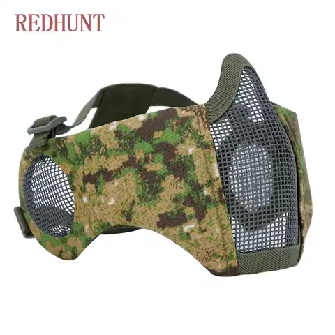 Tactical Airsoft Half Face Mask Military Breathable Paintball Protective Mask Mesh Steel Wire Mask f