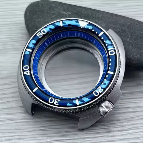 Mod Knurled Turtle Watch Cases Fashion Bezel Fits Seiko 6105 6309 For NH35 NH36 7s26 Automatic Movem