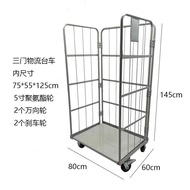 【TikTok】#Folding Table Trolley Turnover Trolley Mobile Mute Warehouse Disassembly Logistics Cart Warehouse Express Cage