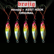 5pcs micro jig asist hook 10g micro jig 10g micro jig metal jig kiler metal jig 10gram 10g 10 g