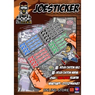Sticker rim p1 racing satu set untuk 4 biji rim