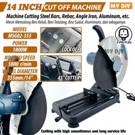 MYDIYHOMEDEPOT - MOSTAZ 1800W 14" Cut Off Machine Chop Saw Cut Off Cutting Saw Machine 14" 355mm