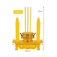 Hiolo Dupa Lampu Listrik LED Lilin Electric Baterai Merah Kuning