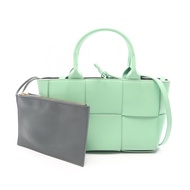 【二手】Bottega BOTTEGA VENETA Mini Arco 兩用托特包，淺綠色皮革，女士，二手 B