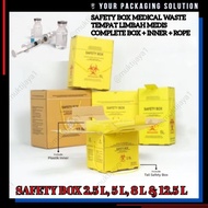 SAFETY BOX MEDICAL TRASH CAN/ Safety Box/ Medical Equipment Bio Hazard/ Medical Waste Bin Cardboard/
