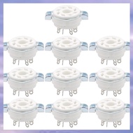 A0(ECRW) 10PCS Chassis Mount 8 Pin K8A Octal Ceramic Tube Sockets for KT88 KT66 6SN7 5AR4 GZ34 5881