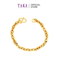 TAKA Jewellery 999 Pure Gold Figaro Bracelet