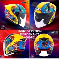 HELMET KYT TTR JET MERDEKA 67 LIMTED EDITION DOUBLE VISOR