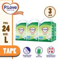 P.Love Standard Adult Tape Diapers - L10/M10/XL8 (3 Packs)