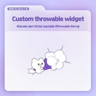 Vtuber throwable widget (stream overlay)