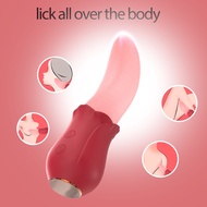 HOTWIND 10 Speeds Realistic Pink Licking Tongue Vibrators For Female Nipples Clit Stimulation Sex Toys